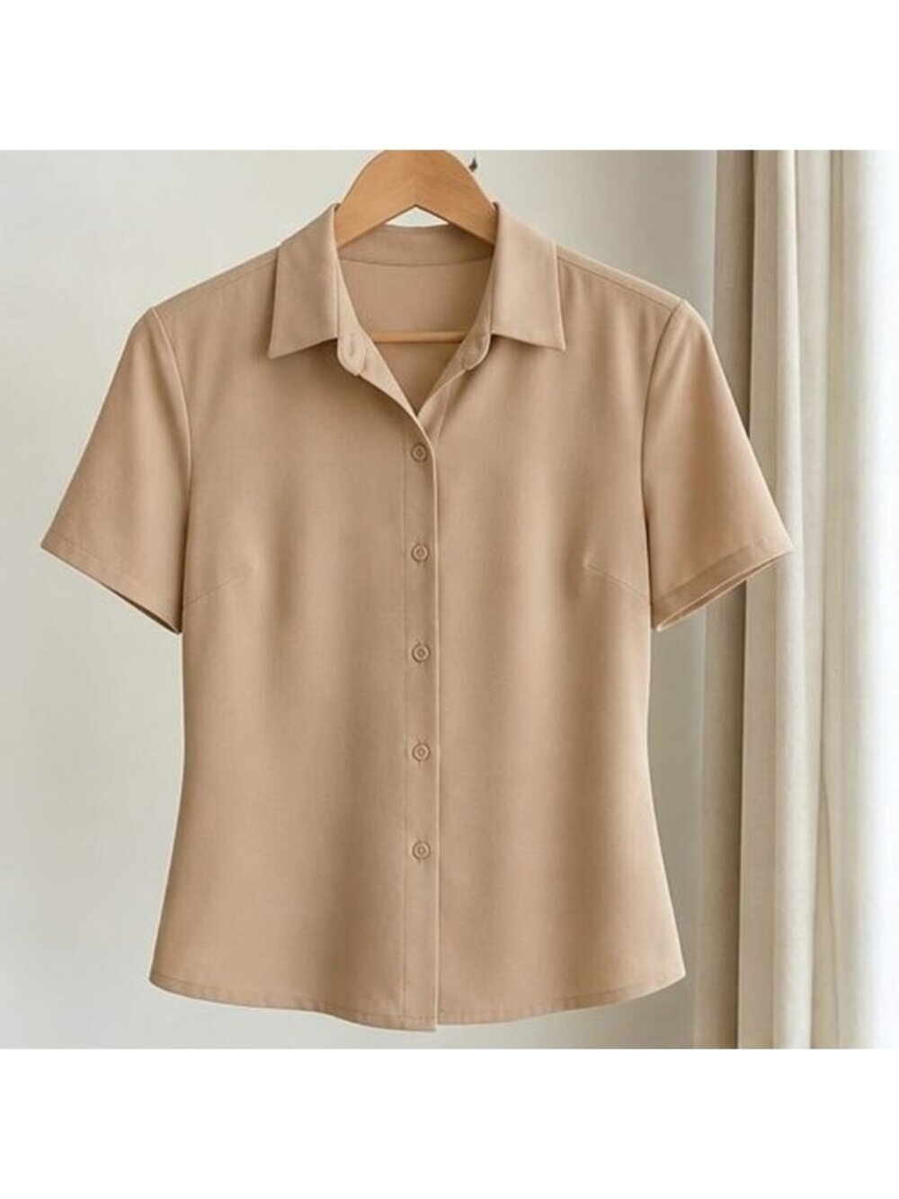 Sand Peplum Top